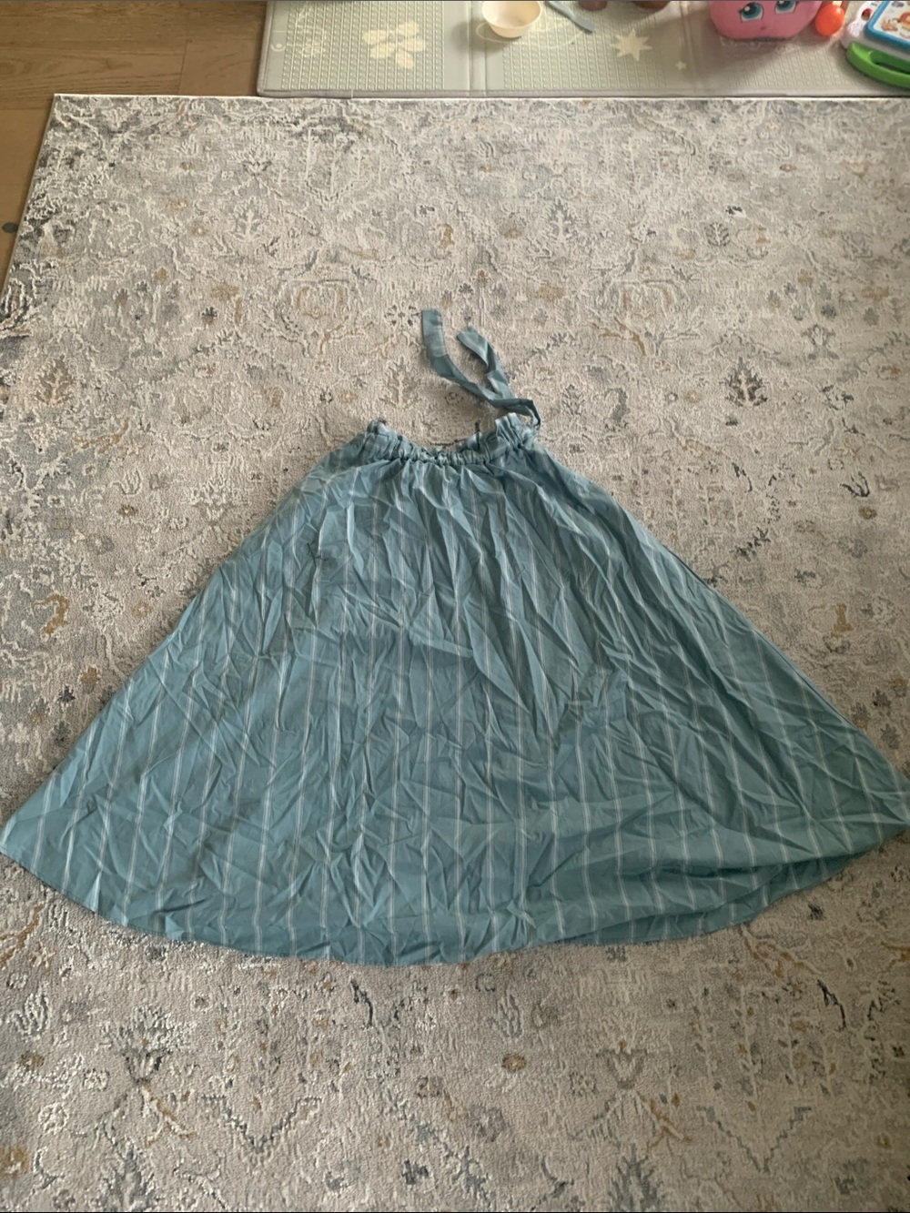 Aritzia: Wilfred Teal Circle Skirt with Tie Waist